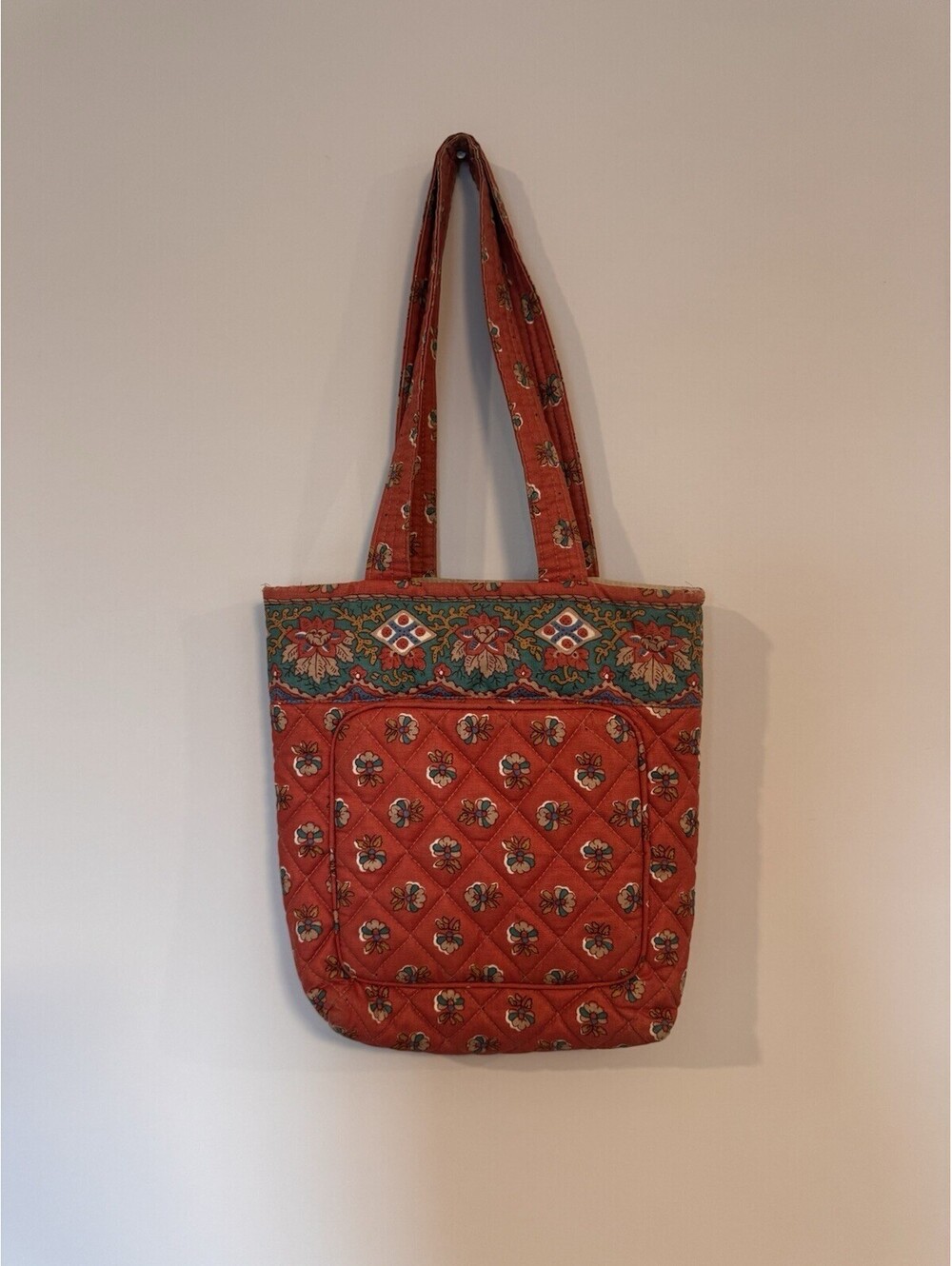 Women's Quilted Small Shoulder Tote Floral Print